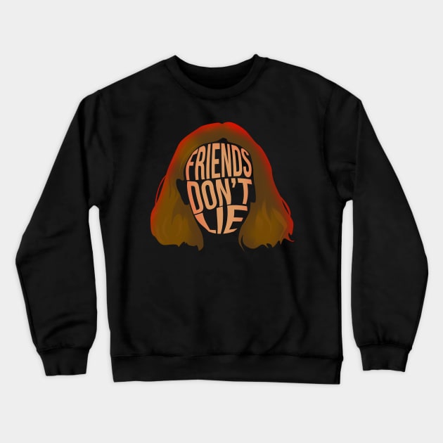 Eleven Friends Don't Lie on Black Crewneck Sweatshirt by tepudesigns